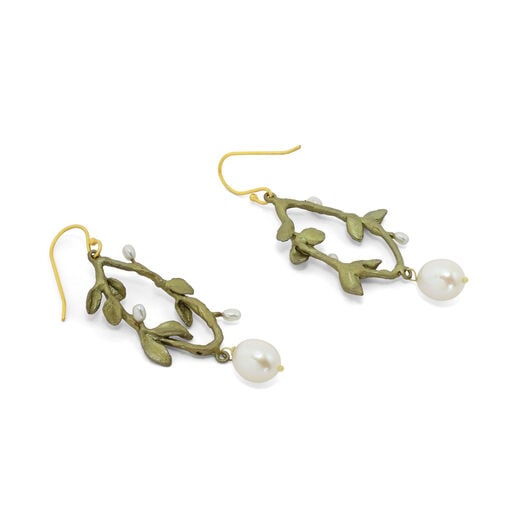Victorian vine hook earrings by Michael Michaud